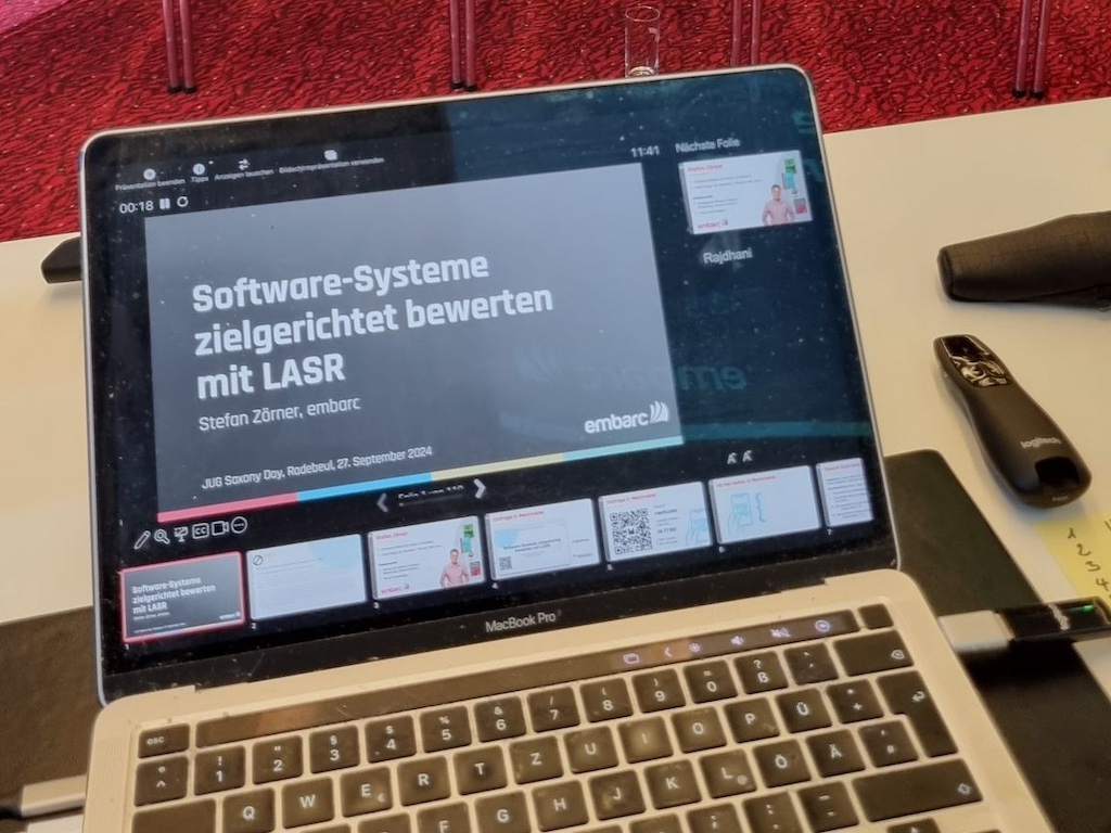 Teaser-Bild für pdf: JUG Saxony Day 2024: Software zielgerichtet bewerten mit LASR