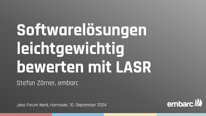 Teaser-Bild für pdf: Java Forum Nord 2024: Softwarelösungen leichtgewichtig bewerten